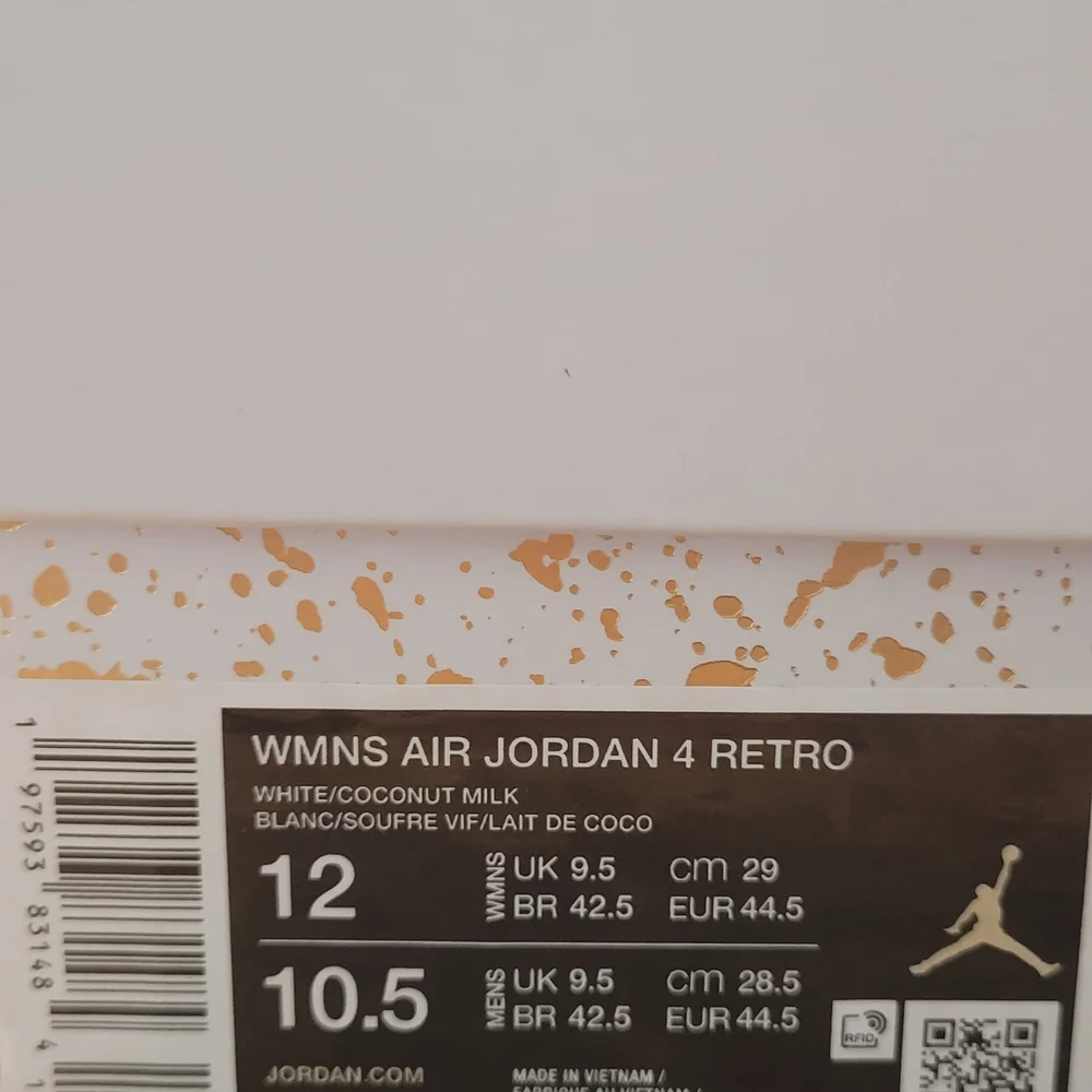Jordan Air 4 Retro in White and Coconut Milk Men Size 10.5 - Picture 7 of 7